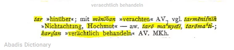 veraechtlich behandeln